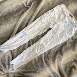 White Capri Fashion Nova Jeans